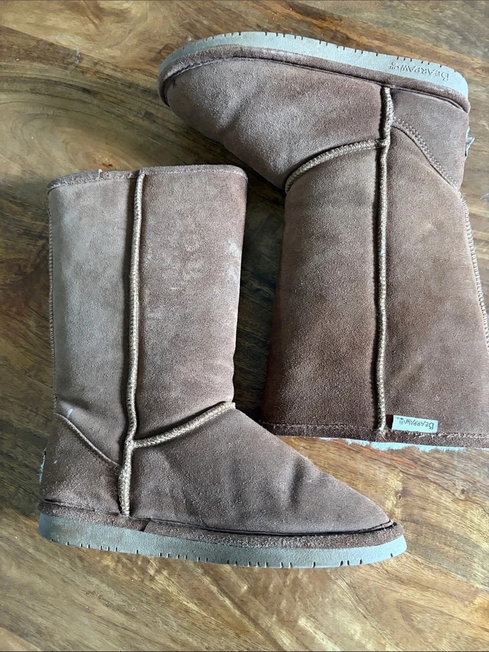 Bearpaw Womens Emma Suede Winter Casual Boots Brown 9 Medium